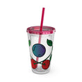 Load image into Gallery viewer, GradientXRaspberry - Sunsplash Tumbler with Straw, 16oz
