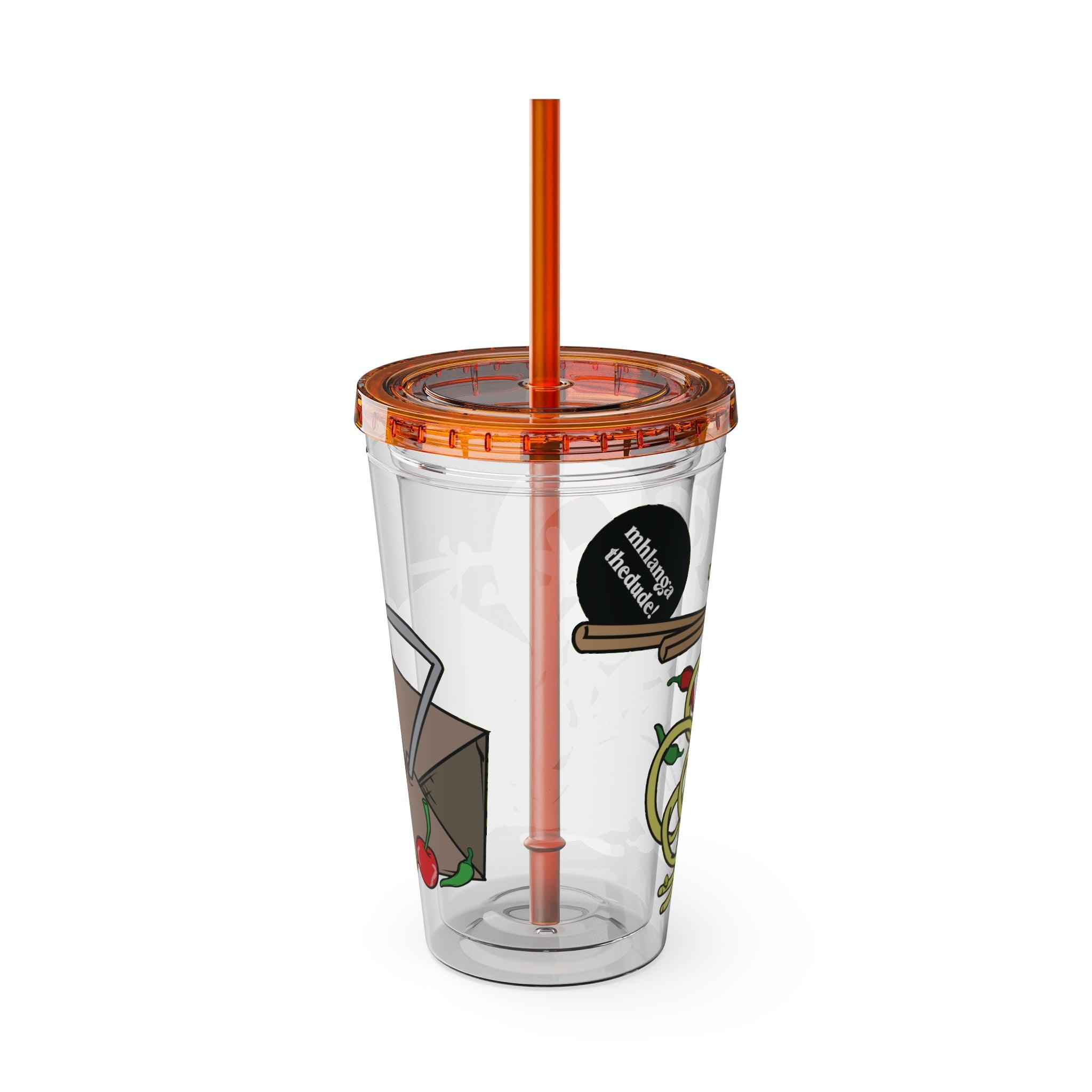 Wave Sauce - Sunsplash Tumbler with Straw, 16oz