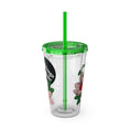 Load image into Gallery viewer, Floweret - Sunsplash Tumbler with Straw, 16oz - mhlangathedude!
