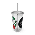 Load image into Gallery viewer, GradientXRaspberry - Sunsplash Tumbler with Straw, 16oz - mhlangathedude!
