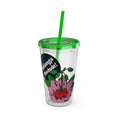 Load image into Gallery viewer, Pink Perennial - Sunsplash Tumbler with Straw, 16oz
