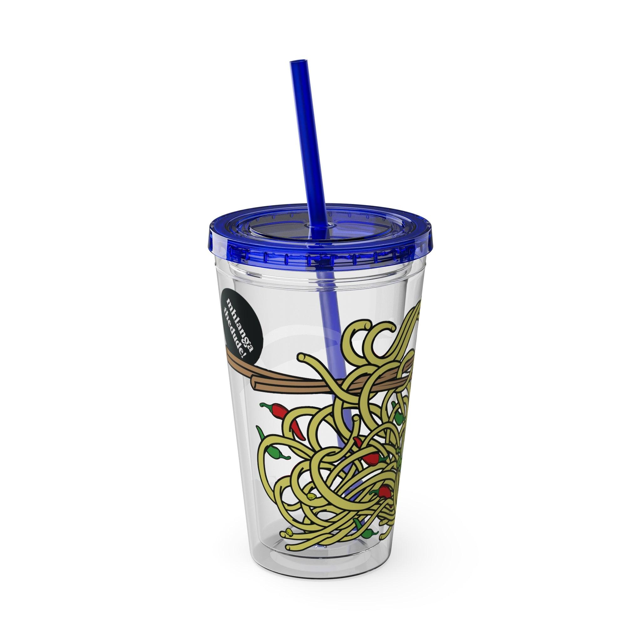 Wave Sauce - Sunsplash Tumbler with Straw, 16oz