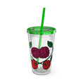 Load image into Gallery viewer, CherryXRaspberry - Sunsplash Tumbler with Straw, 16oz - mhlangathedude!
