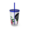 Load image into Gallery viewer, Pink Perennial - Sunsplash Tumbler with Straw, 16oz
