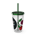 Load image into Gallery viewer, CherryXRaspberry - Sunsplash Tumbler with Straw, 16oz - mhlangathedude!
