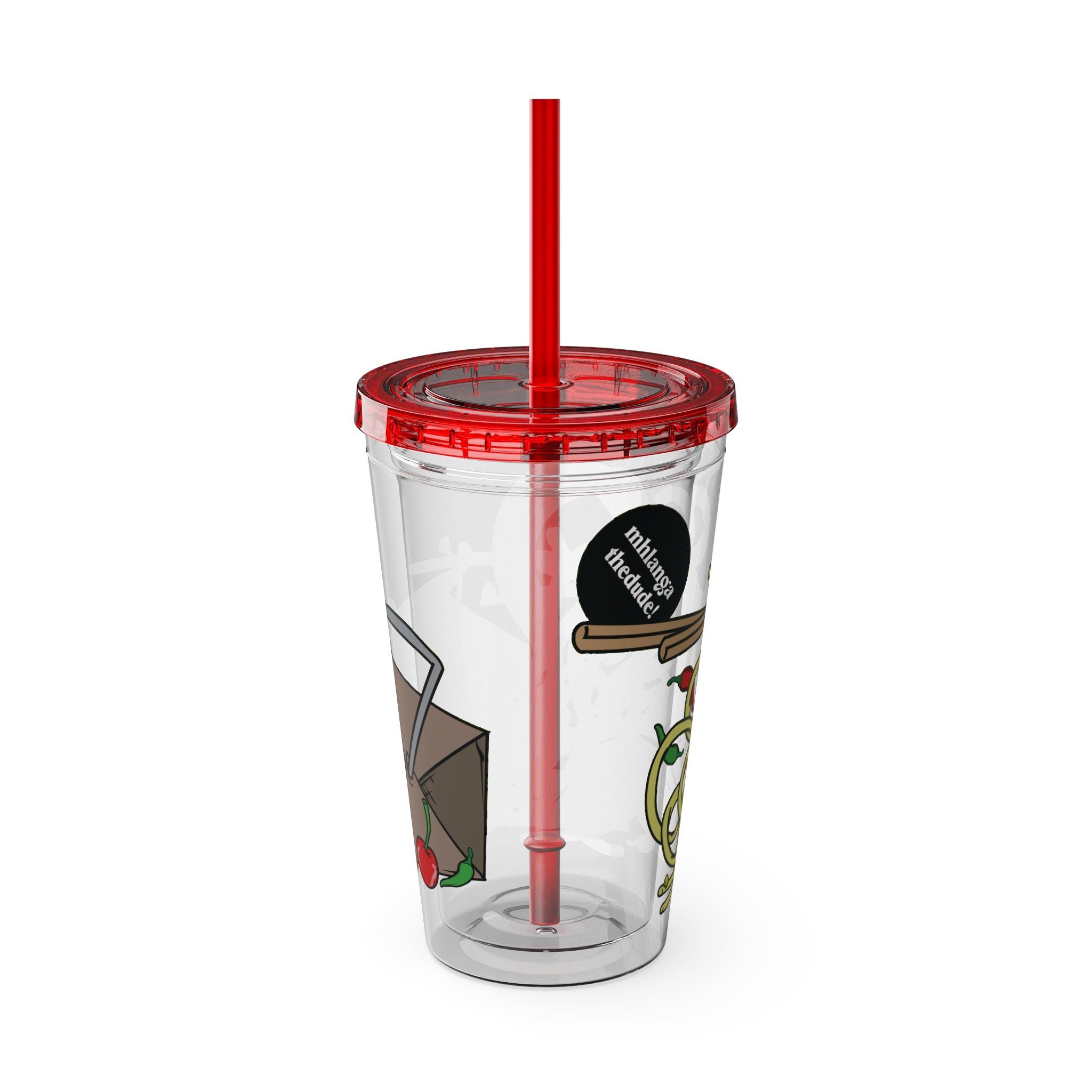 Wave Sauce - Sunsplash Tumbler with Straw, 16oz