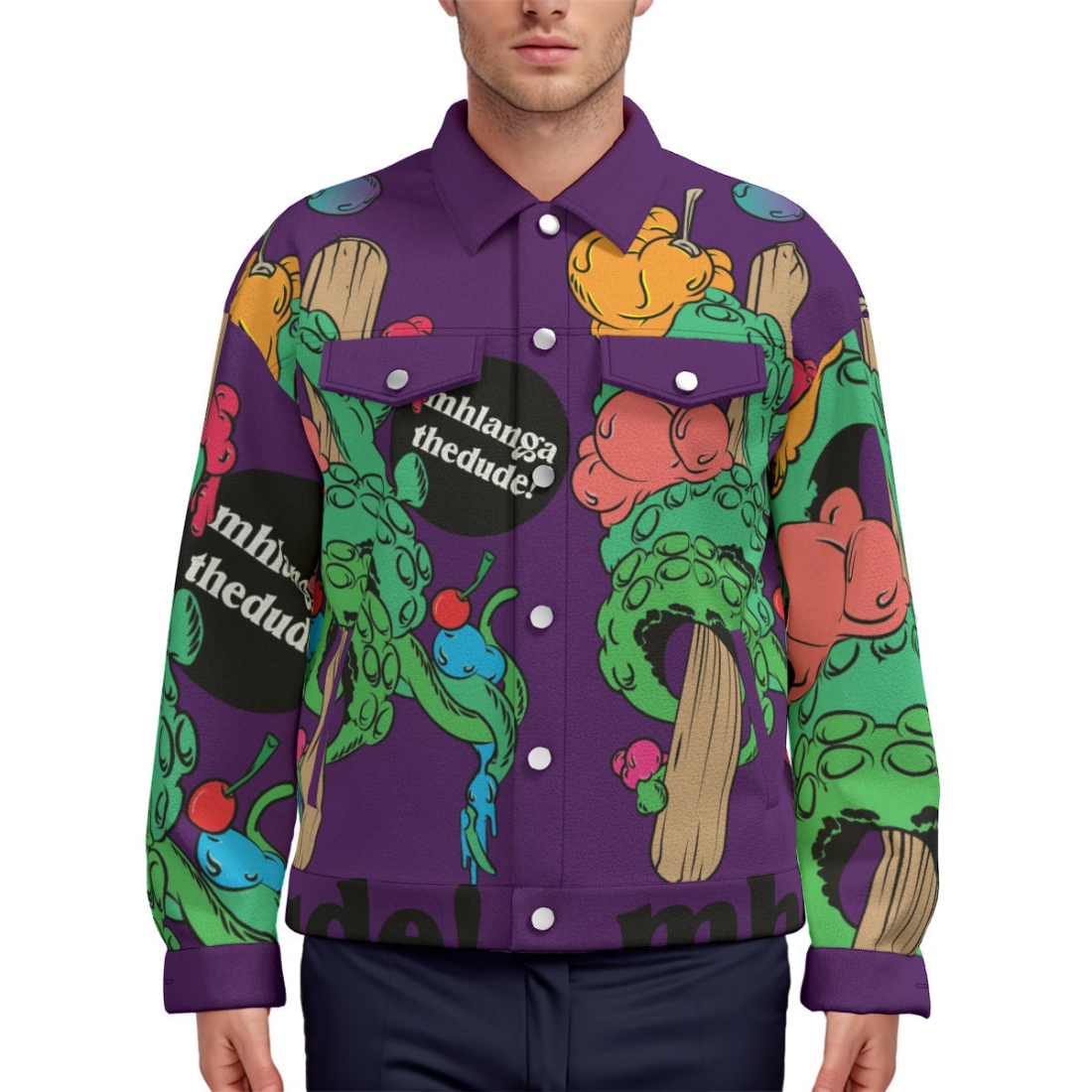 IceCream Squid - Unisex Lapel Jacket - Unisex Lapel Jacket
