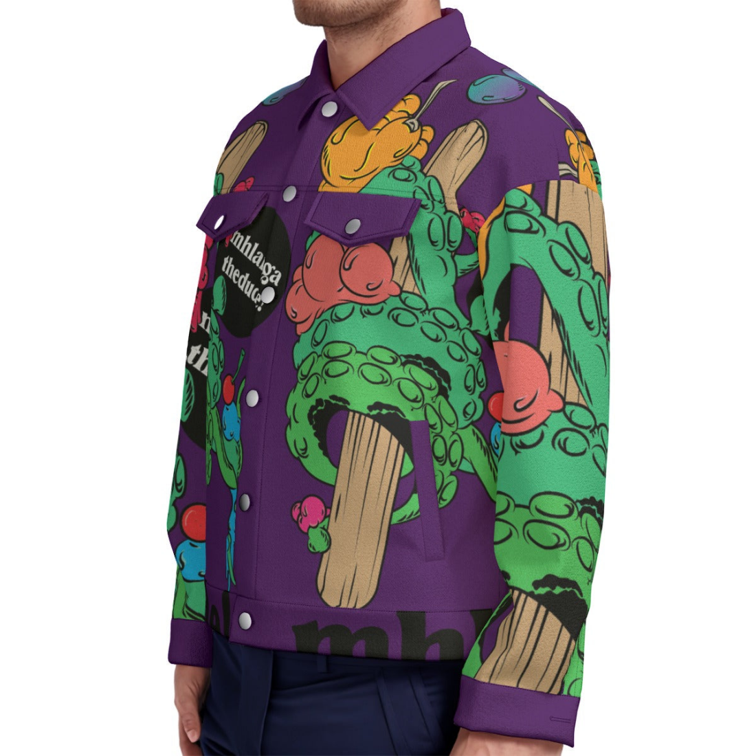 IceCream Squid - Unisex Lapel Jacket - Unisex Lapel Jacket