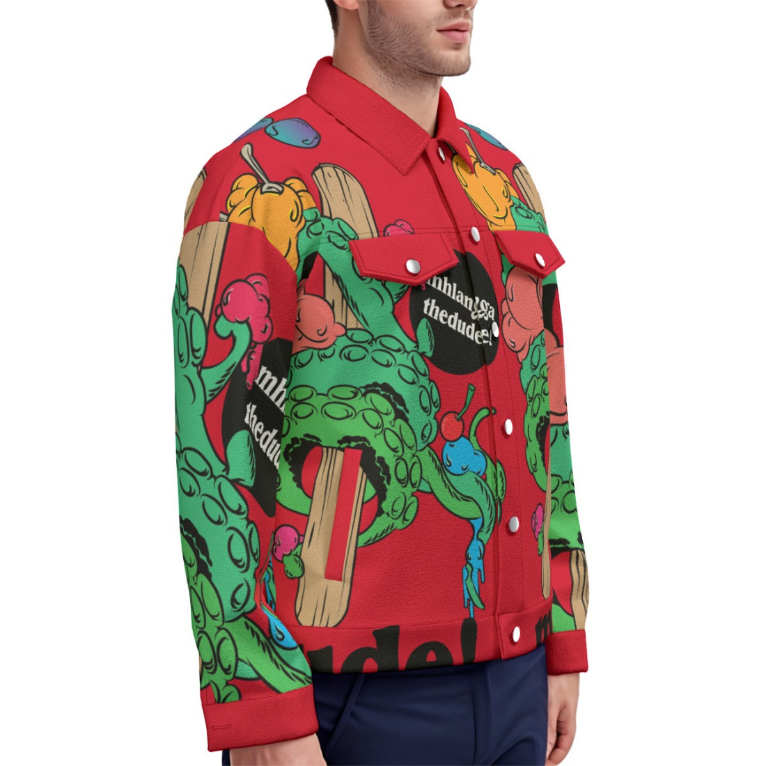 IceCream Squid - Unisex Lapel Jacket - Unisex Lapel Jacket