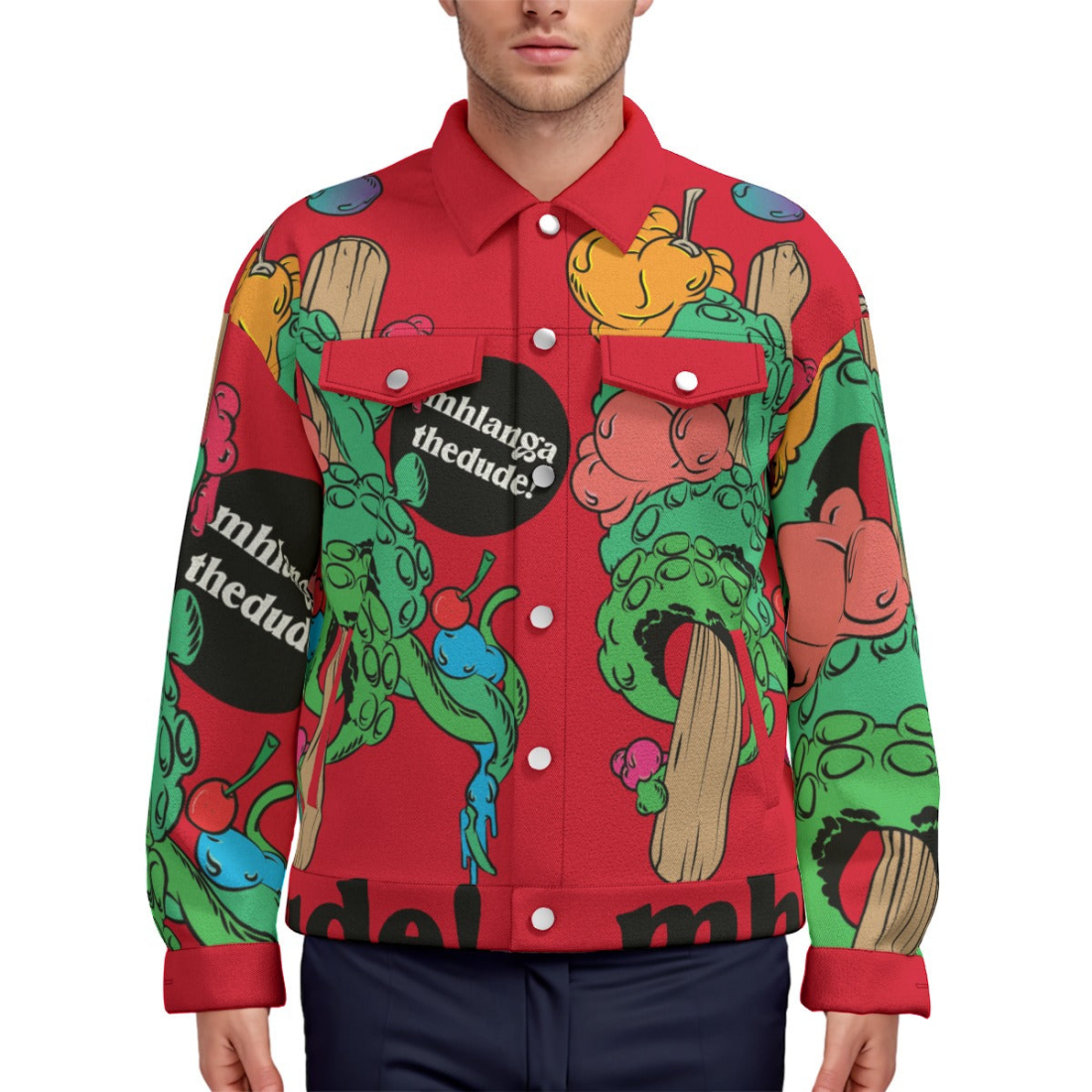 IceCream Squid - Unisex Lapel Jacket - Unisex Lapel Jacket