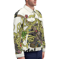 Load image into Gallery viewer, Printed denim jacket from The Helmet - Unisex Lapel Jacket by Mhlangathedude

