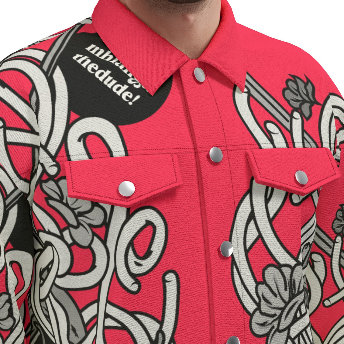 The Helmet - Unisex Lapel Jacket - S / Torch Red - Unisex Lapel Jacket