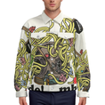 Load image into Gallery viewer, Printed white jacket from The Helmet - Unisex Lapel Jacket by mhlangathedude
