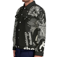 Load image into Gallery viewer, Black and white patterned jacket from The Takeaway - Unisex Lapel Jacket in 4XL 5XL length
