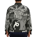 Load image into Gallery viewer, Black and gray patterned jacket from The Takeaway - Unisex Lapel Jacket in 4XL 5XL length

