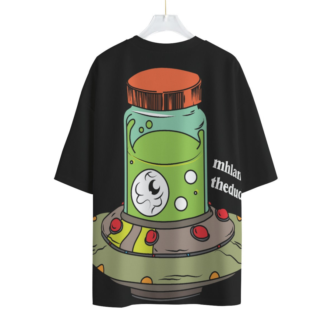 UFO - Unisex Drop-shoulder T-shirt - XS / Black - Unisex Drop-shoulder T-shirt