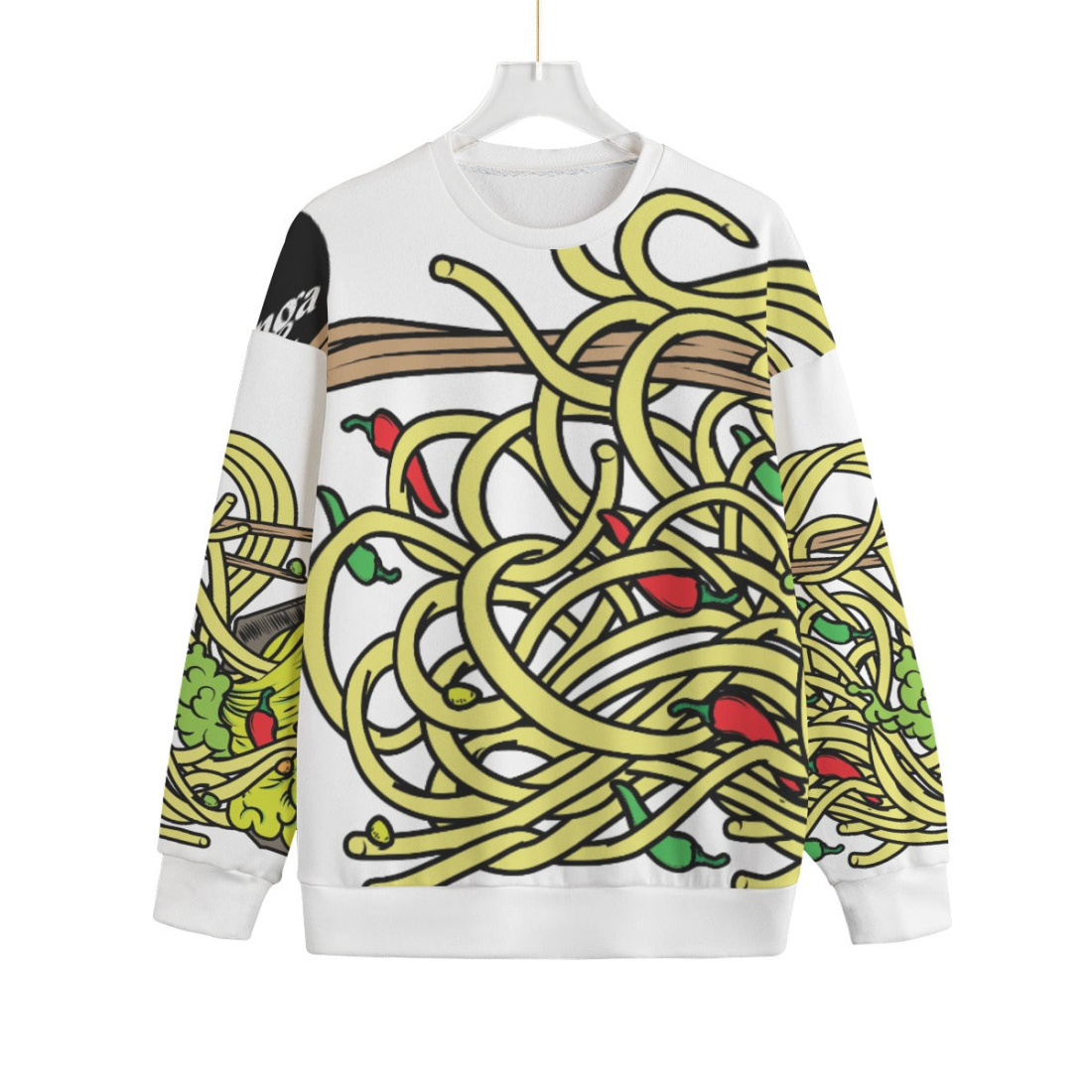 Wave Sauce - Unisex Knitted Fleece Sweater - S / White - Unisex Knitted Fleece Sweater